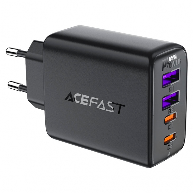 Anúncio: CARREGADOR ACEFAST A61 45W USB-C X2 + USB-A X2 BLK