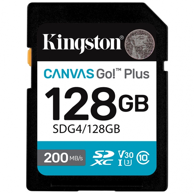 Anúncio: CARTAO SD 128GB KINGSTON CANVAS GO 200MB/S C10 V30 SDG4/128GB A2 U3 A2
