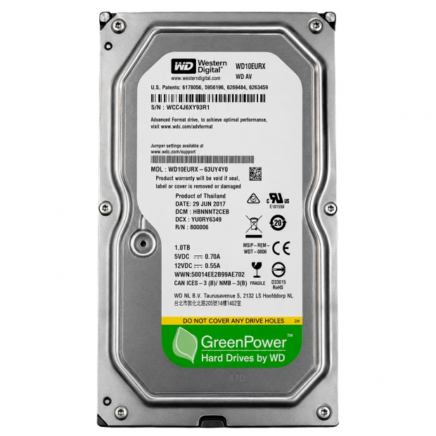 Anúncio: HD  1TB WD GREEN WD10EURX 7200RPM 3.5" PULL S/G