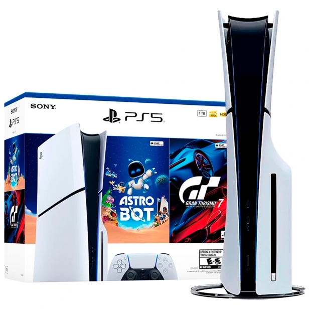 Anúncio: Console Sony PlayStation 5 PS5 Slim CFI-2115 4K 120Hz 1TB, Bivolt Com Disco + Astro Bot + Gran Turismo 7