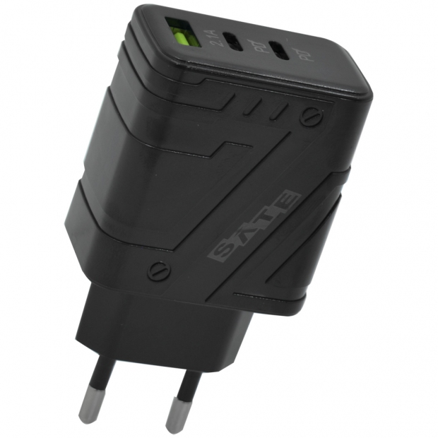 Anúncio: CARREGADOR SATE A-CC1201 ADAPTER USB+USB-C 12W BLK BLACK