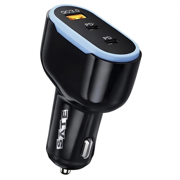 Anúncio: CARREGADOR SATE P/ CARRO A-CC2014 QC3.0+PD BLACK