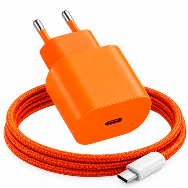 Anúncio: CARREGADOR USB-C ADA+CABO 17 PRO MU7V2ZM/A ORANGE ORANGE