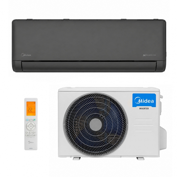 Anúncio: Ar-Condicionado Midea 18.000 BTU Split Hi-Wall Inverter Quente/Frio Wi-Fi AI EcoMaster R32 220-230V 60Hz c/KIT MDBP-18INV Preto