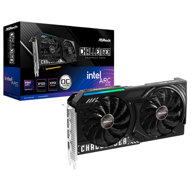 Anúncio: VGA ASROCK 10GB ARC B570 INTEL OC CHALLENGER 90-GA5KZZ-00UAN Z B570 CL 10GO