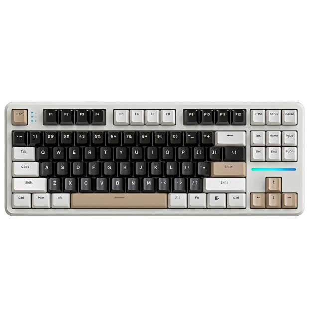 Anúncio: TEC ATTACK X87 MEC. RGB WIRED+2.4G+BT CHESSE WHITE STRAWBERRY SWI 471471