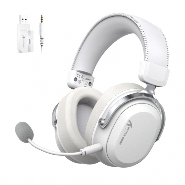 Anúncio: Headset Gamer Attack Shark L30 Pro Wireless Tri-Mode 2.4GHz Bluetooth P2 3.5mm Driver 50mm Som Surround 7.1 Microfone Removível Branco