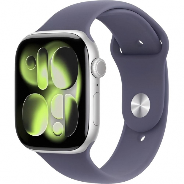 Anúncio: Smartwatch Apple Watch Series 11 GPS 46mm Caixa de Alumínio 64GB A3333 MEVA4LW/A Prata Pulseira Esportiva Roxo Névoa