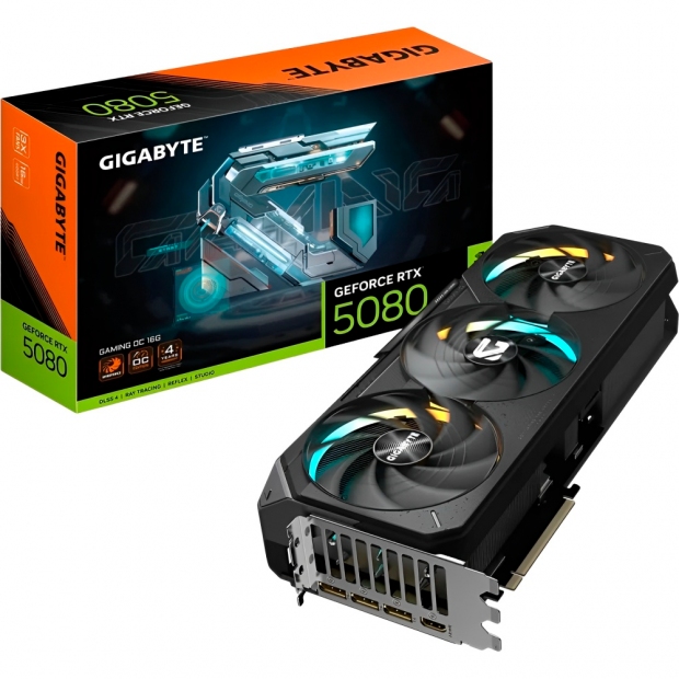 Anúncio: Placa de Vídeo Gigabyte Gaming OC GeForce RTX5080 16GB GDDR7 256-bit PCIe 5.0 DLSS 4 HDMI 2.1b 3x DisplayPort 2.1b GV-N5080GAMING OC-16GD Preto