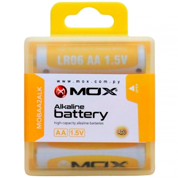 Anúncio: PILHA AA MOX ALKALINE 1.5V LR06 MOBAA2ALK YELLOW AA/2
