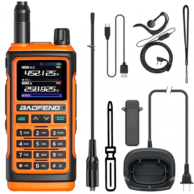 Anúncio: WALKIE TALKIE BAOFENG BF-17L AMATEUR 999 CANAIS LARANJA