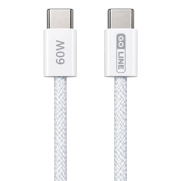 Anúncio: CABO USBC GOLINE GL-CC200C60F-W USB-C/USB-C 60W 2M WHITE
