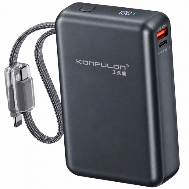 Anúncio: CARREGADOR PORT. KONFULON A80Q 20000MAH 22.5W GRAY