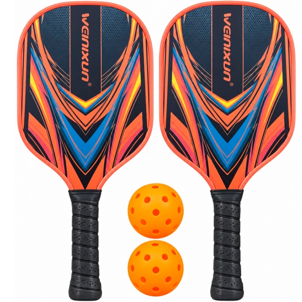 Anúncio: Kit Pickleball Iveinixun PK08031 Tília 2 Raquetes 2 Bolas Case Laranja