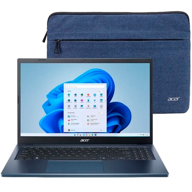 Anúncio: Notebook Acer Aspire Go AG15-21PT-R0E2, AMD Ryzen 5 40 2.80HZ (4.30GHZ), 16GB RAM, 1TB SSD, Tela 15.6" Touch Full HD (1920 x 1080) IPS, Windows 11 Home, Inglês, Steam Azul + Capa
