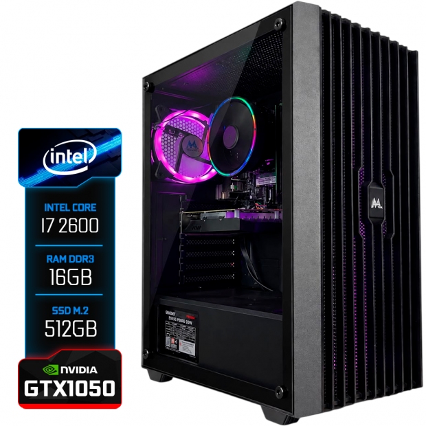 Anúncio: PC UP GAMER I7 2600/16GB/512 M.2/GTX1050/500W/RGB
