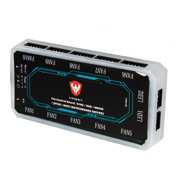Anúncio: Controlador RGB Sate ACB-4 Black, 2xPWM, 10x Conectores RGB 6 pines 5V, Molex Power imput, com controle