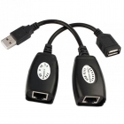 ADAPTADOR RJ45 EXTENSOR USB (MACHO/FEMEA) 150MTS