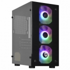 GABINETE SATE K868 GAMER 3FAN PRETO RGB MATX