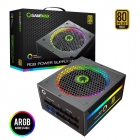 FONTE 1050W GAMEMAX RGB-1050 STD 80P GOLD RGB BLCK