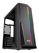 GABINETE AIGO RAINBOW 6 PRETO RGB ATX