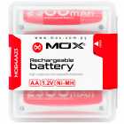 Pilhas Recarreg�vel Mox AA com 4 Pilhas, 2300MAH