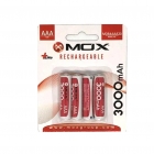 PILHA AA RECARREGAVEL MOX AA X4 3000MAH