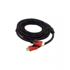 CABO HDMI 3M C/MALHA BLACK/RED HDTV