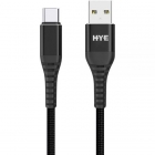 CABO USB P/ USB-C HYE HYE25C 1.2M 3.1A PRETO