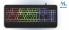 TECLADO MTEK KB-7701LR PORT GAMING RAINBOW BLACK