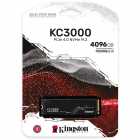 SSD Kingston KC3000, 4TB, M.2 NVMe, Leitura 7000MB/s, Gravao 7000MB/s, SKC3000D/4096G
