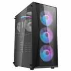 GABINETE AIGO DARKFLASH DK352 PLUS 4FAN BLACK ARGB