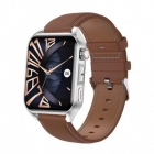 RELOGIO SMART BLULORY GLIFO AE SILVER LEATHER