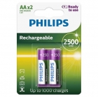 PILHA AA PHILIPS RECARREGAVEL R6B2RTU25/97 2 UND