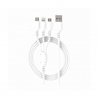 CABO USB CHARGE 3IN1 MEGA STAR CH013B BRANCO