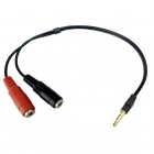 ADAPTADOR DE AUDIO SATE HS-102T(1MACHO X 2FEMEA)P2