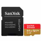 CARTAO MICROSD 64GB SANDISK EXTREME U3 170MB