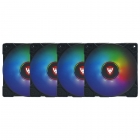 COOLER FAN SATE LED RGB-31K KIT 4 FAN RGB MOLEX
