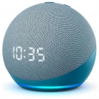 ALEXA AMAZON ECHO DOT 5TH COM RELOGIO BLUE