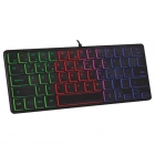 TECLADO MINI SATE AK-872 RAINBOW USB ESPANHOL