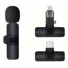 MICROFONE K8 WIRELESS USB-C E LIGHTNING PRETO