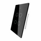 INTERRUPTOR SMART TOUCH MOES ZIGBEE ZS-US4-BK-MS - 4 INTERRUPTORES