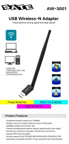 ADAPTADOR USB WIFI SATELLITE AW-3001 2.4 802.11N