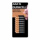PILHA AAA DURACELL ALCALINA PACK-16