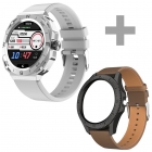 RELOGIO SMART BLULORY WATCH RT SILVER/BROWN 2 CASE