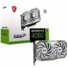 Placa de Video MSI Ventus 2X White OC 8GB Nvidia GeForce RTX4060 GDDR6 912-V516-030  128Bits 2505Mhz, 1xHDMI, 3xDISPLAYPORT, Branco