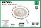 VENTILADOR DE TETO SATE C/LUMINARIA A-FAN704 44W