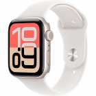 Relogio Apple Watch SE 3 44MM MEHJ4LW/A Aluminio Starlight (2025) - Sport Band M/L