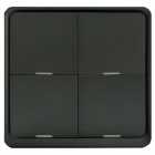 ZIGBEE ZEMISMART BOTAO S/FIO 4 TECLAS HSB04KZ-BLK