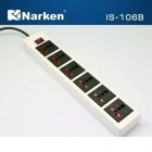 FILTRO DE LINHA NARKEN IS-106B 6 TOMADAS WHITE